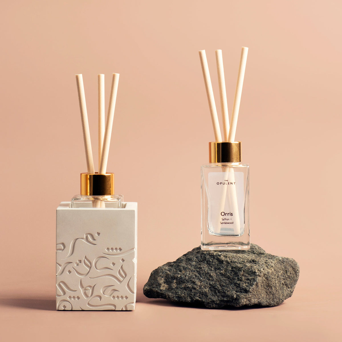 Manatee Diffuser Bespoke Concrete Reed Diffuser – Arabic Calligraphy | The Opulent
